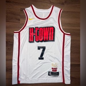 NBA White Red Black 'H-Town' #7 Jersey by Nike